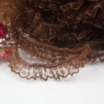 1M Novega Naguban Čipke Tkanine 2,5 cm Diy Šivanje Guipure Bela Črna Vijolična Rumena Čipke Traku Obleko Dekoracijo Obrti Materialov JH13