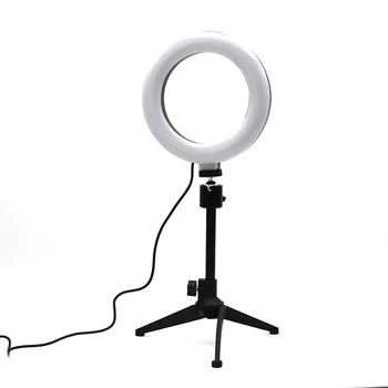 16 cm Mini LED Desktop Video Obroč Svetlobe Selfie Svetilko Z Nastavek za Stojalo USB Za Tik Tok YouTube Viedo Live Photo Fotografija Studio