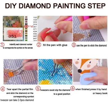 Disney 5D DIY Diamond Slikarstvo Srčkan Mickey Nosorogovo Navzkrižno Šiv Kit Diamond Vezenje Mozaik Obrti Slika Domov Dekoracijo
