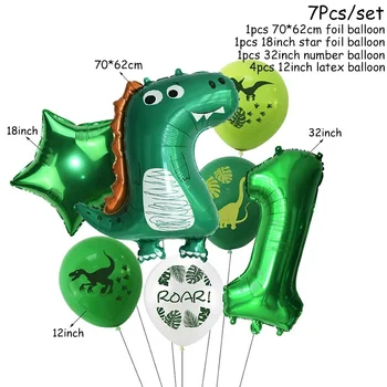 7pcs/veliko Dinozaver Latex Baloni Romantično Poročno Dekoracijo Baby Tuš Rojstni Dekor Jasno, Zračne Balone, Party Supplies