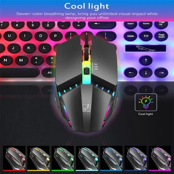 K3 Svetlobna Žično Miško USB LED Barva Svetlobe Ergonomska Oblika Levo Desno Roko Za Računalniške Igre Urad