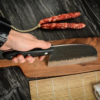 XYJ Tradicionalnih Mesar Nož 7 Palčni Cleaver Kuhar Noži Polno Tang Visoko Ogljikovega Jekla srbski Nož Za Kuhinjo Kampiranje ali BBQ