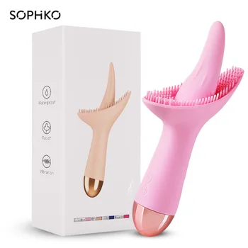 Ogrevanje Klitorisa G Spot Jezika Lizanje Vibrator z 10 Vibracije Načini Sex Igrača za Ženske, Oralni Stimulator Nastavek Vagina Massager