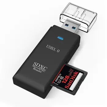 USB 3.0 Multi-funkcijo SD Memory Card Reader za SDHC SDXC MMC Ultra prenosni lahka zasnova za 8,9 mm debel