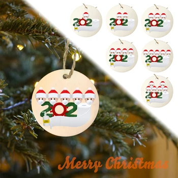 2020 Božični Okraski Leseni Toaletni Papir Vzorec DIY Božično Drevo za Obešanje Ročno izdelan Obesek Xmas Tree Doma Dekoracijo