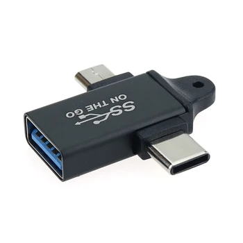 OTG Adapter Tip C Micro USB 2v1 Android Mobilni Telefon Converter U Disk Tablet OTG Priključek USB3.0 Za Xiaomi Huawei Samsung