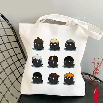 Haikyuu nakupovalno vrečko za večkratno uporabo bolsa bolso platno bombaž tote vrečko tkanine trgovski sac toile