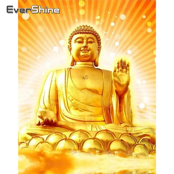 Evershine Diamond Slikarstvo Vere Buda Celoten Kvadratni 5D Diamond Vladarski Portret Zen Vezenje Kristalno Nosorogovo Slike