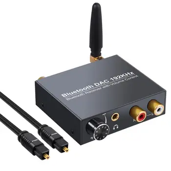 PROZOR 192kHz DAC Digitalno Analogni Avdio Pretvornik z Bluetooth-Združljiv Sprejemnik Optičnih Koaksialni Na RCA 3.5 mm Audio Adapter