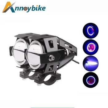 1 Par U7 Luč 12V-80V Angel Eye Motocikel Lahkih Električnih Žaromet Laser LED Glava Luči Preuredi Velik Lučka Super Svetle Megle