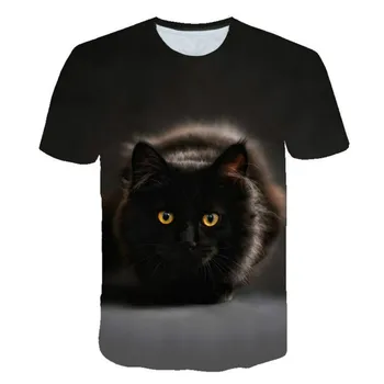 2021 poletje moda za moške, ženske sodobni modni t-shirt žival mačka 3d srčkan kratka sleeved nov vrh