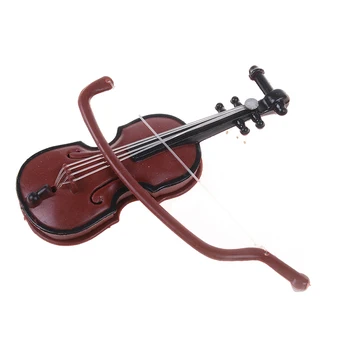 Mini Glasbeni Instrument Plastično Mini Violino Lutke Dekorativne Okraske iz Plastičnih Obrti DIY Doma Dekoracijo