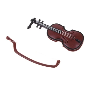 Mini Glasbeni Instrument Plastično Mini Violino Lutke Dekorativne Okraske iz Plastičnih Obrti DIY Doma Dekoracijo