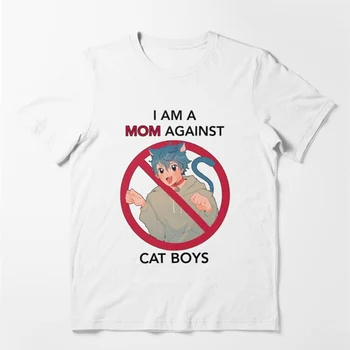 Sem Mama Proti Mačka Fantje T Shirt Unisex Kawaii ' Enske Mo {Ki Vrh Tee Anime Hipster Smešno Srčkan CatBoys Harajuku Moda Vroče TSHirt