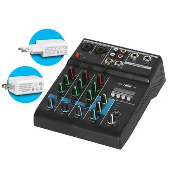 C5AE Profesionalni Mešalnik 4 Kanali Bluetooth Zvok Mešalna miza za Karaoke KTV z USB Zvočno Kartico Sound Effects
