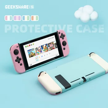 Geekshare Nintendo Stikalo Primeru Polne Barve, Split Težko Polno Kritje Igralno Konzolo Nazaj Oprijem Lupini Za Nintendo Stikalo Dodatki