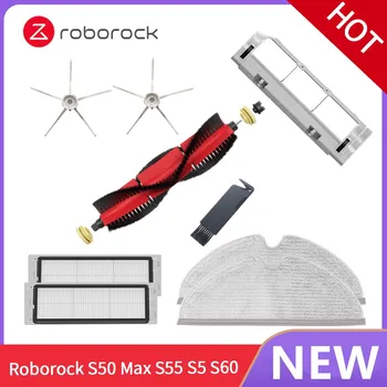 Za Roborock S5 Max S6 S50, S6 Max S4 E4 Oprema odstranljiva glavni krtačo, stransko krtačo, filter deli
