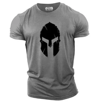 Moj spartan junak moška majica oversize 2021 poletje nova zunanja telovadnice vrhu moške fitnes blagovno znamko oblačil srajce grafični majice