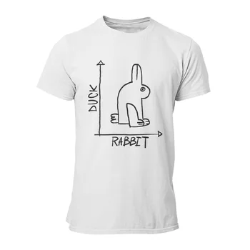 Moška T-shirt Raca, Zajec optične iluzije, Letnik ZDA Velikost Kul majice 71678