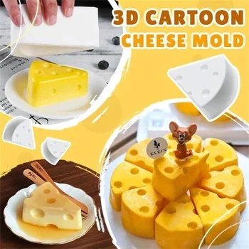 3D Cartoon Sir Plesni Non-stick Hrane Silikona Čokoladni Piškotek Peko Torto Plesni DIY Kuhinjski Pribor