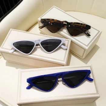 MS 2021New Ženske Fahion sončna Očala UV400 Oblikovalec blagovne Znamke Visoke Kakovosti Gradient Mačka Oči, sončna Očala Ženski oculos Z Box
