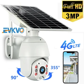 3MP 4G Nizke Moči Sončne Fotoaparat 4X Zoom Dvojni avdio Vdorov Alarm solarnimi Kamere na Prostem Zaslonu Vodoodporni Fotoaparat
