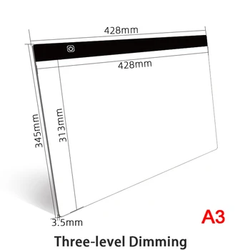 Novo 5D DIY Diamond Slikarstvo A4 Velikosti 20X30CM LED Kopijo Odbor Orodje Diamond Vezenje Mozaik Svetlobe Tablet Pad Dodatki