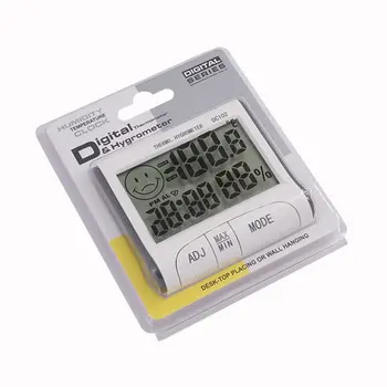 DC102 Mini Digitalni LCD Zaprtih Termometer, Higrometer Temperatura Vlažnost Meter Budilka Mizo Z Magnetno Stojalo