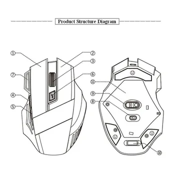 ZELOTES F-14 2.4 G Wireless Gaming Miška za ponovno Polnjenje 4000 PDI Nastavljiv Optični Miši z USB Sprejemnik za Prenosni računalnik Namizni RAČUNALNIK