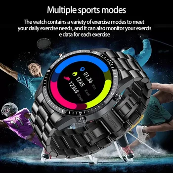 GEJIAN 2021 Nova Pametna ura Moški Polni, Zaslon na Dotik, Športna Fitnes Watch IP67 Nepremočljiva Bluetooth Za Android ios smartwatch Moški