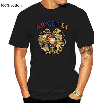 Smešno Moški majica s kratkimi rokavi Ženske novost tshirt Armenija armenijo Zastavo, Grb Jersey T-Shirt