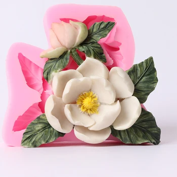 Gardenia Oblikovan Fondat Plesni silikagel 3D Silikonski Kalup DIY Večfunkcijsko Kuhalni Pribor Stranka Torto Plesni Bakeware orodja