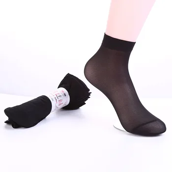 10 parov ženskih kratke nogavice ženske tanke nogavice kristalno jasno, svilene nogavice dekle gleženj sox