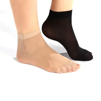 10 parov ženskih kratke nogavice ženske tanke nogavice kristalno jasno, svilene nogavice dekle gleženj sox