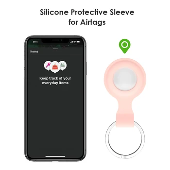 Za Apple Airtags Tekoči Silikon Zaščitni Rokav Za Apple Lokator Tracker Anti-izgubljeno Napravo Keychain Zaščitni Rokav Vroče