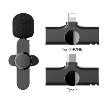 EP033 Brezžični Lavalier Mikrofon Mini River ClipMic Snemanje Vlog Razgovor za iPhone, Android Pametni telefon na Prostem Snemanje