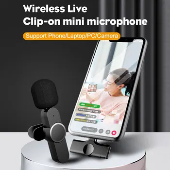 EP033 Brezžični Lavalier Mikrofon Mini River ClipMic Snemanje Vlog Razgovor za iPhone, Android Pametni telefon na Prostem Snemanje