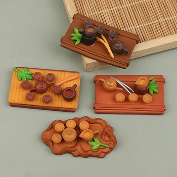 1 Komplet 1:12 Lutka Hiša Kitajski Čaj Nastavite Miniaturni Model, Vrtno Pohištvo Scena Igrače Za Otroke