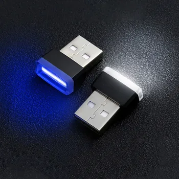 Mini USB Luči LED Avto Okoljske Svetlobe Modeliranje Luč za Mercedes-Benz A B R G Razreda GLK GLA W176 w203 w204 w205 w211 w212 w213