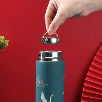 Vakuumski Aparat Čaj Vrč Kitajski, Klasični Slog, ki je iz Nerjavečega Jekla Vakuumsko Bučko Steklenica za Vodo S Filtrom LED Zaslon Vakuumskih Steklenic