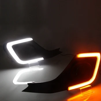 2Pcs za 14-16 Suzuki Swift Svetlobe Vodnik Dvojno Barvo Dnevnih Luči LED Luči za Meglo Dnevnih Luči