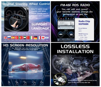 Za Ford Mustang Android 2010 Android 2011 - Android 9 Tesla Slog Avto GPS Navigacija Multimedijski Predvajalnik Radio