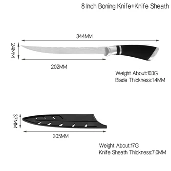XYj Iz Nerjavečega Jekla Boning Nož 6