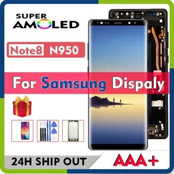 SUPER AMOLED Za Samsung Galaxy Note8 N950F N950U N950 N950U1 N950N N950W SC 01 Zaslon LCD Z, Zaslon na Dotik, Računalnike Skupščine