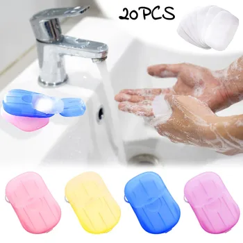 20Pcs Enkratno Umivanje rok Tablet Potovanja Nosijo Toaletni Papir, Milo