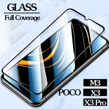 2Pcs Zaščitno Steklo Za Xiaomi poco m3 m 3 zadevo za xiaomi x3 pro x3pro Kaljeno Steklo na xiamoi mi x 3 nfc telefon kritje Oklep