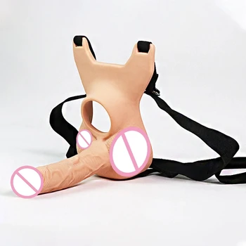 Strap-on Vibrator Butt Plug Vibrator Sex Igrače za Ženske, Lezbijke Pari Dvojno Penetracijo Realističen Penis Analni Dildos Sextoys 18+
