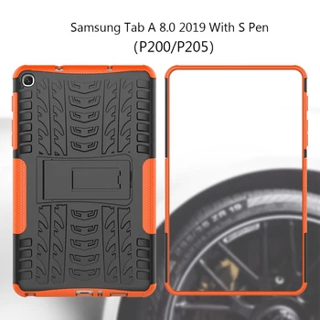 Tablični Primeru za 8 Palčni Samsung Galaxy Tab A SM-P200 P205 2019 Sprosti Funda 2 v 1 Hibridni TPU+PC Pokrov Primeru Capa Funda