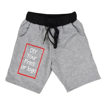 Po meri Oblikovalec kratke hlače Moški DIY Foto Logotip blagovne Znamke priložnostne Hlače Otroci Hip Hop kratke Hlače Dojenček Fant Poletje Childer Prevelike hlače