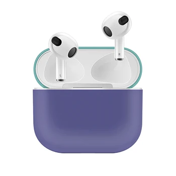 Slušalke Primeru za Airpods Pro 4 Polnjenje Box Silikonska Zaščitna torbica Kritje Lupini Torbica za Apple Airpods 4 Pripomoček, s Kljuko